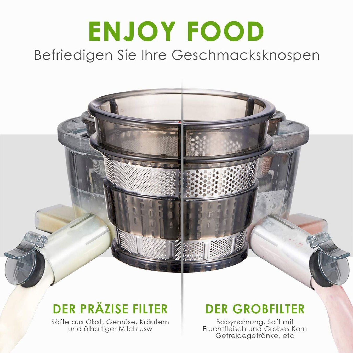 Küchengeräte: Aicok Saftpresse Slow Juicer 2 Filter – Neu und originalverpackt aus Bottighofen von zaap 2