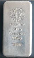 Silberbarren 500 Gramm 999 Argor Heraeus SA