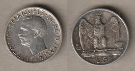 Italien, 5 Lire 1927 Rom