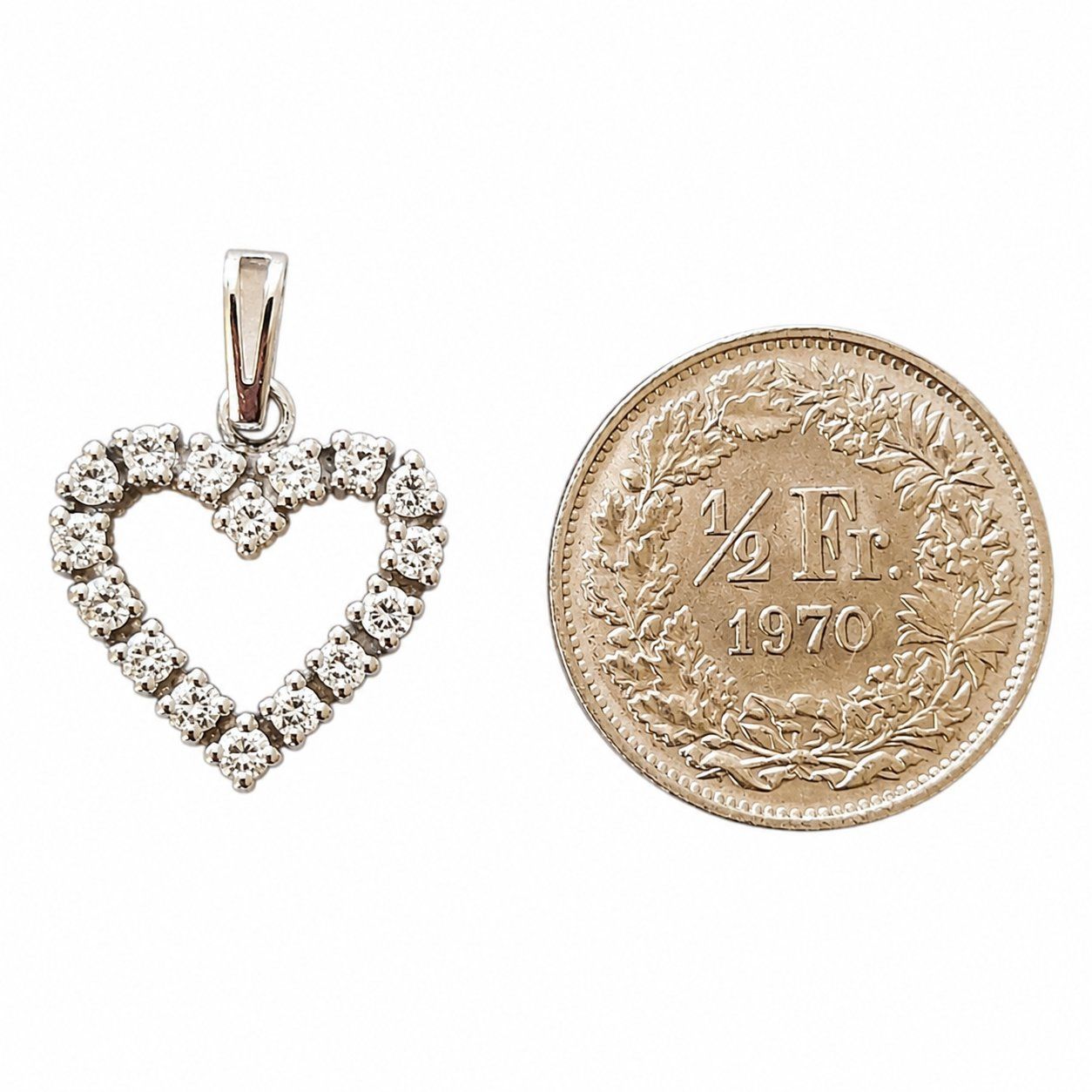 Ciondoli: Eleganter Diamant Herzanhänger – Usato da Zuzwil SG venduto da domi7862 1