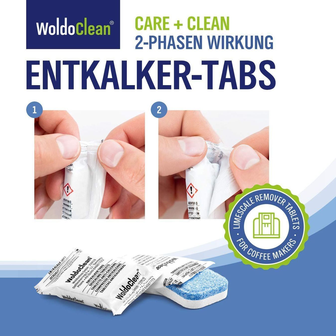 Cura del viso: WoldoClean - 2-Phasen Entkalker-Tabs ... – Nuovo e nell'imballaggio originale da Fürigen venduto da kolibri-24 4