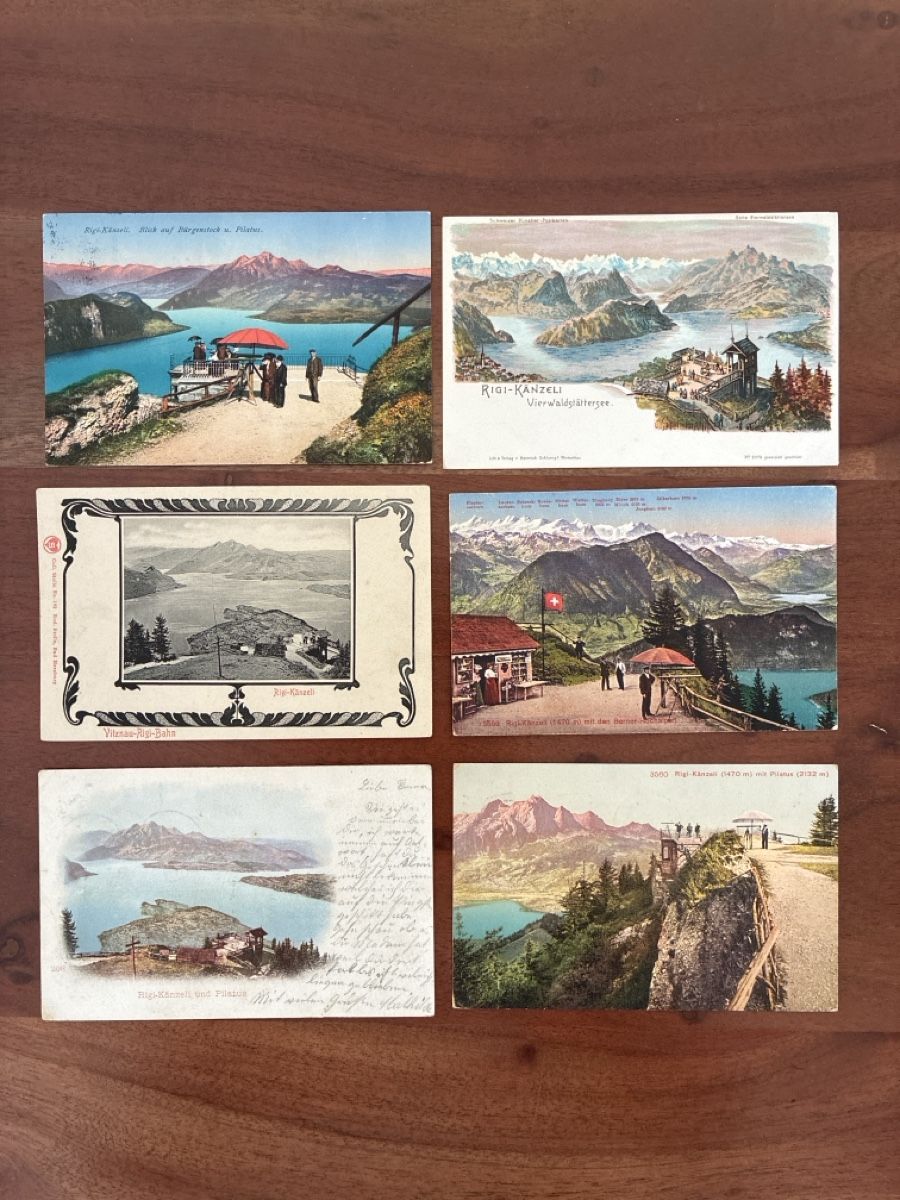 Ansichtskarten: 6 Ansichtskarten Schweiz vom Rigi Känzeli SZ – Gebraucht aus Oftringen von Cla.vD.74