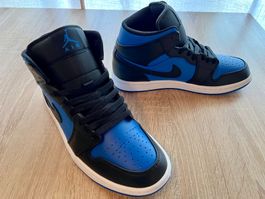 NIKE AIR JORDAN 1 MID ROYAL BLUE 100% ORIGINAL NEW&BOX 40.5