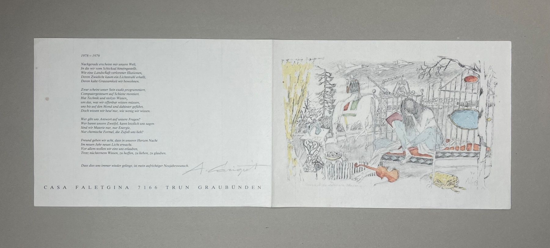 Grafica & Litografie: Alois Carigiet, handsigniert – Usato da Rain venduto da Pic-Ass 2