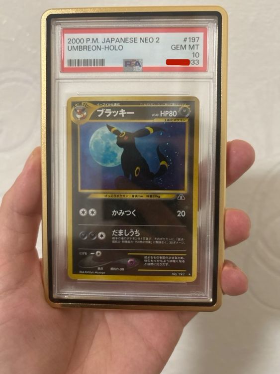 Pokémon Umbreon Neo 2 - 2000 P.M. Japanese #197 PSA 10 🔥 (Neu und