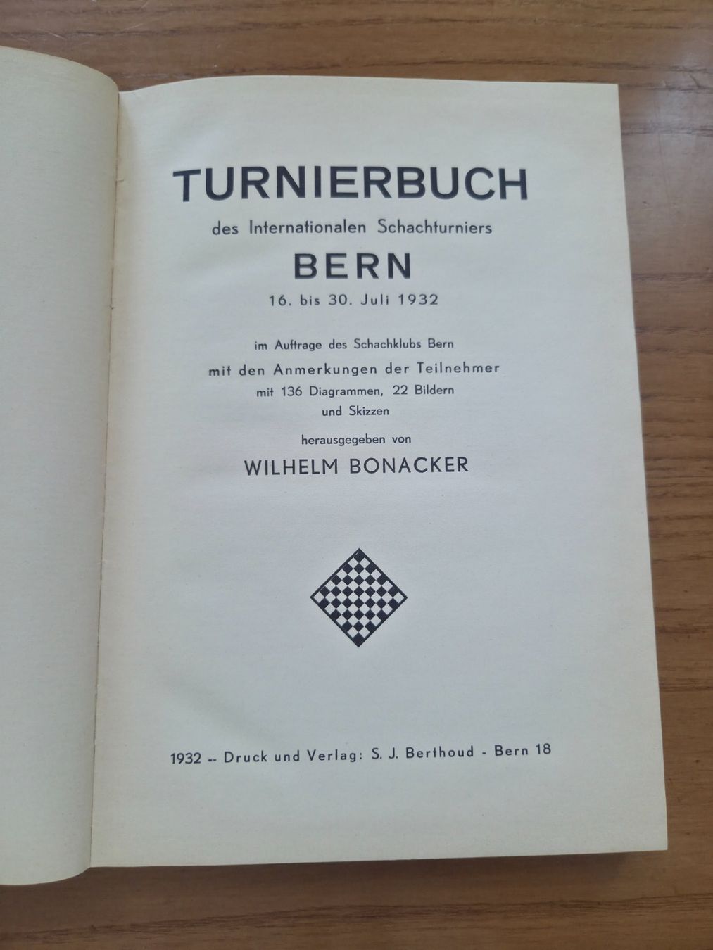 Bücher: Turnierbuch Bern 1932 – Wilhelm Bonacker Schach – Gebraucht aus Aldesago von lusuardi 5