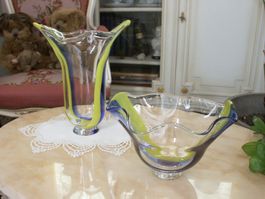Vase und Schale Orrefors