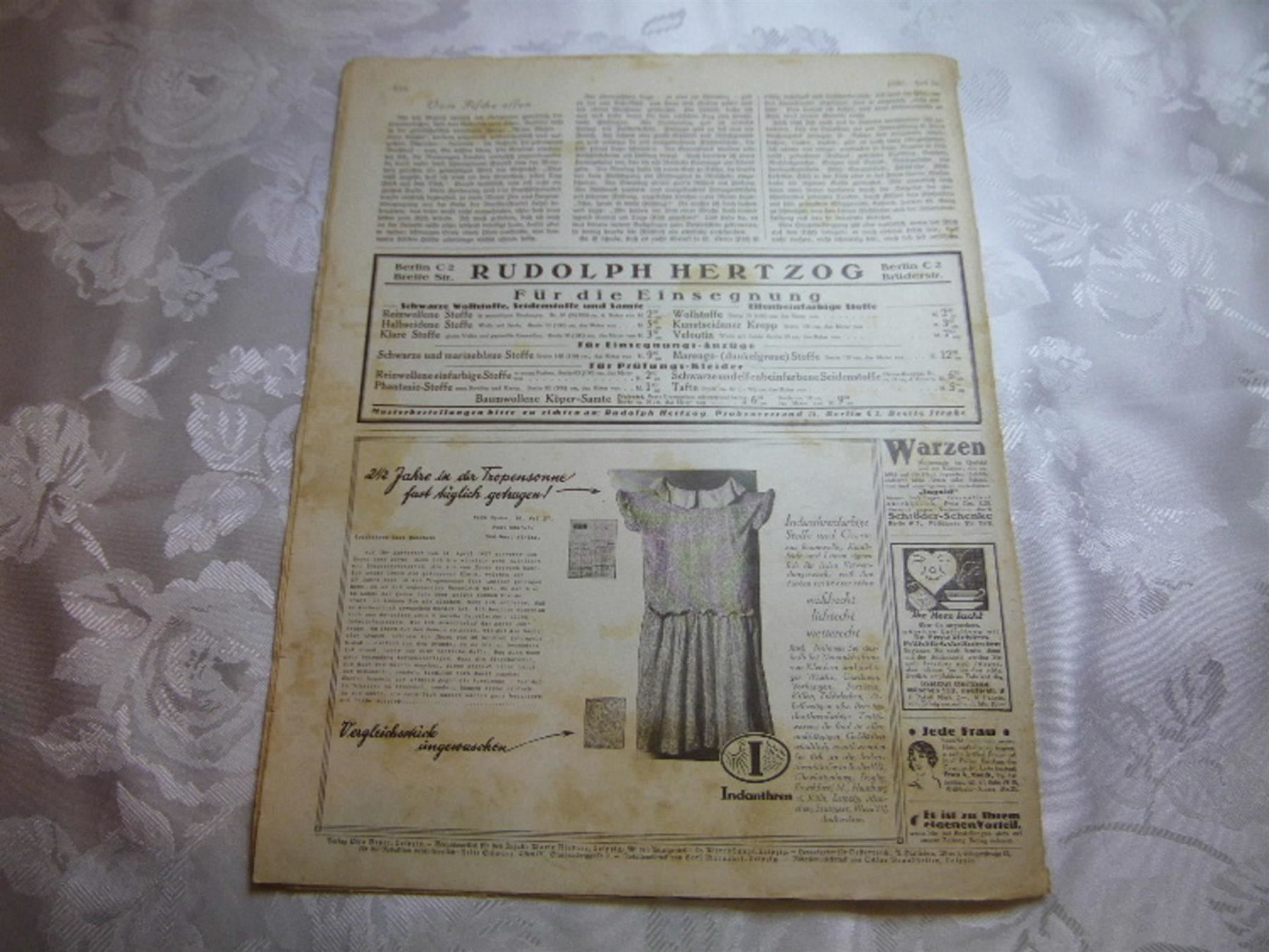 Riviste & Magazine: Beyers Mode BLATT  Art de Co 6.Ja 1928 – Usato da Luzern venduto da leseratte24 4