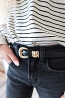 ceinture noir et en cuir pour femme