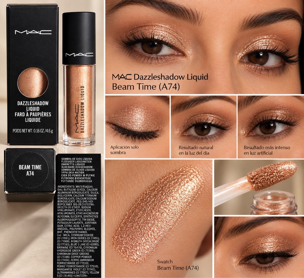 Mac Cosmetics Make-up: MAC Dazzleshadow Liquid Lidschatten Beam Time neu – Neu und originalverpackt aus Oberengstringen von genita2279 1