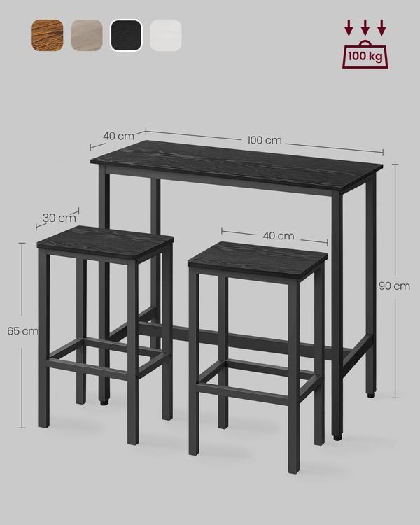 Tische: Essgruppe Bartisch Set Tisch 100x40 mit 2 JOLIE – Neu und originalverpackt aus Lachen SZ von MAMORU-MOEBEL 6