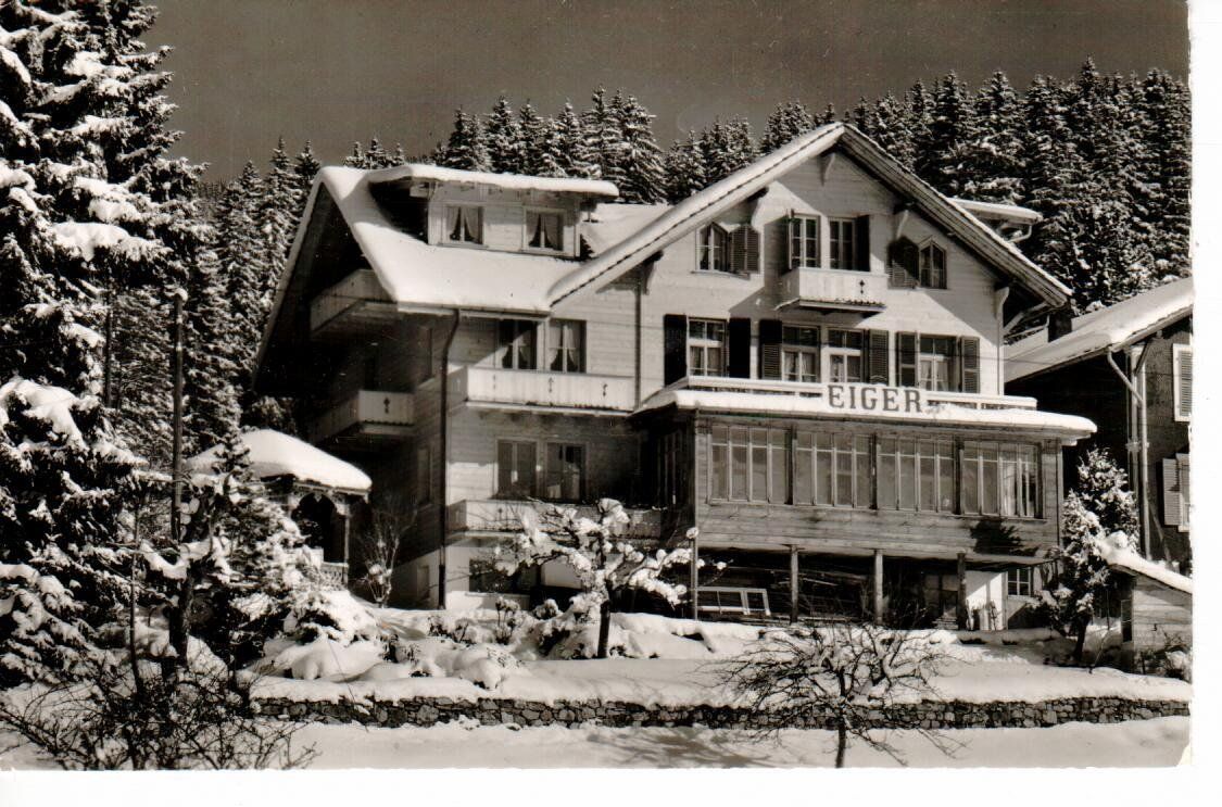 Cartoline postali: Pension Eiger Beatenberg 1957 – Usato da Wolhusen venduto da Curver9