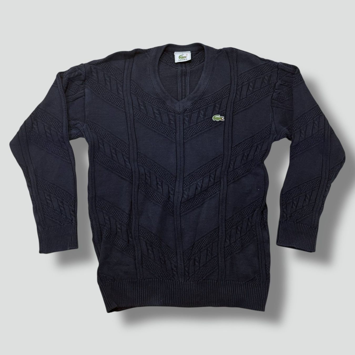 Lacoste Maglioni & Felpe: Lacoste vintage knitted sweatshirt retro strickpullover 90s – Usato da St. Gallen venduto da sourced_limited