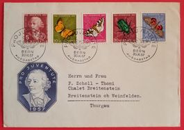 B19) 1957, Pro Juventute FDC Kt. 50.-