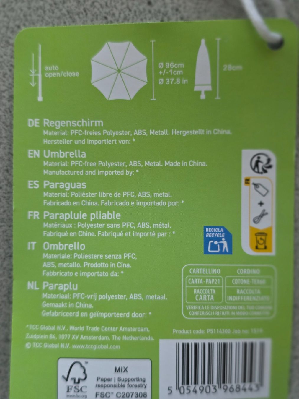 Ombrelli: Regenschirm, Umbrella, neu – Nuovo e nell'imballaggio originale da Burgdorf venduto da Liss 2