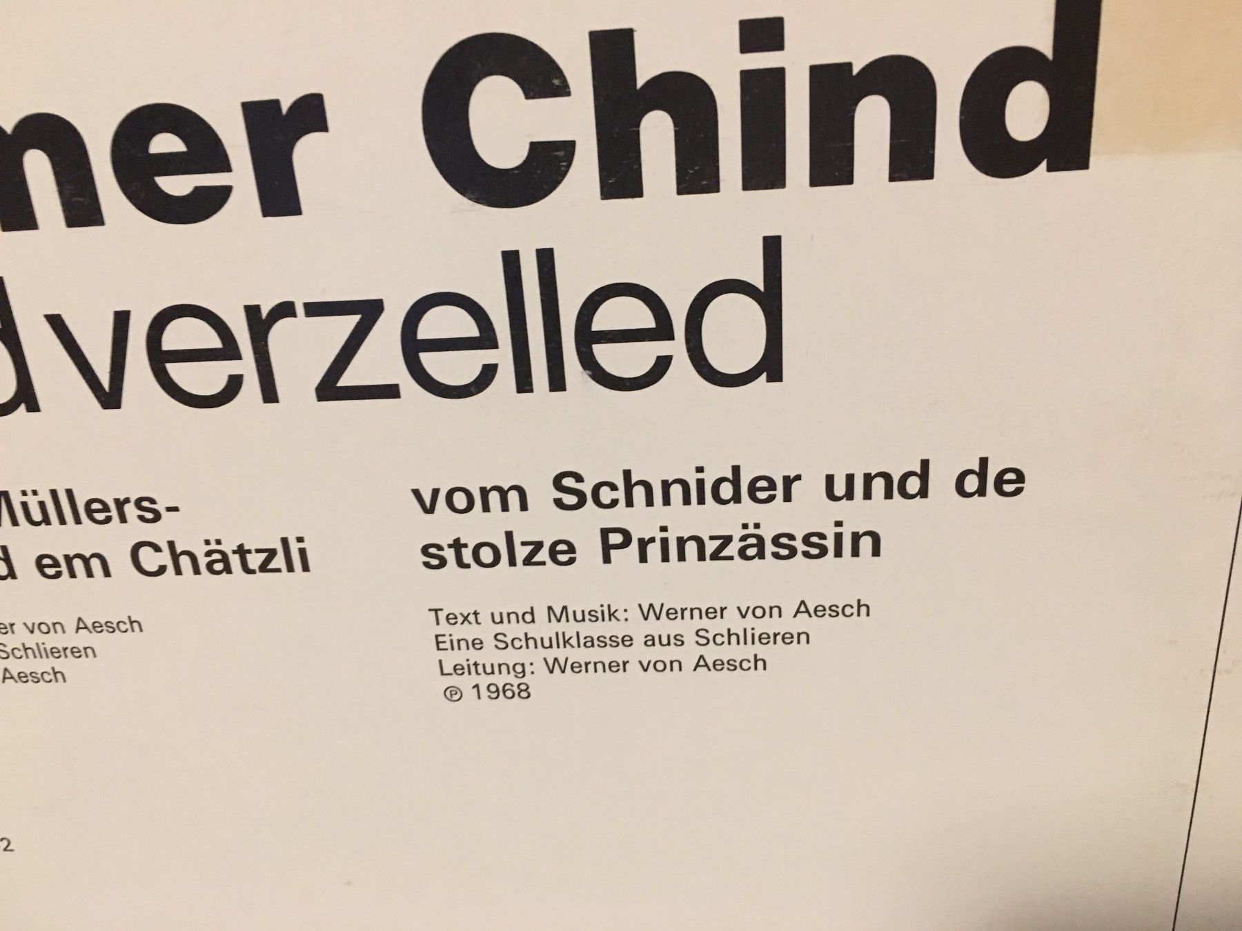 Dischi in vinile: Schallplatte - d Schlieremer Chind - EMI - 1975 – Usato da Andwil SG venduto da Rainboli 3