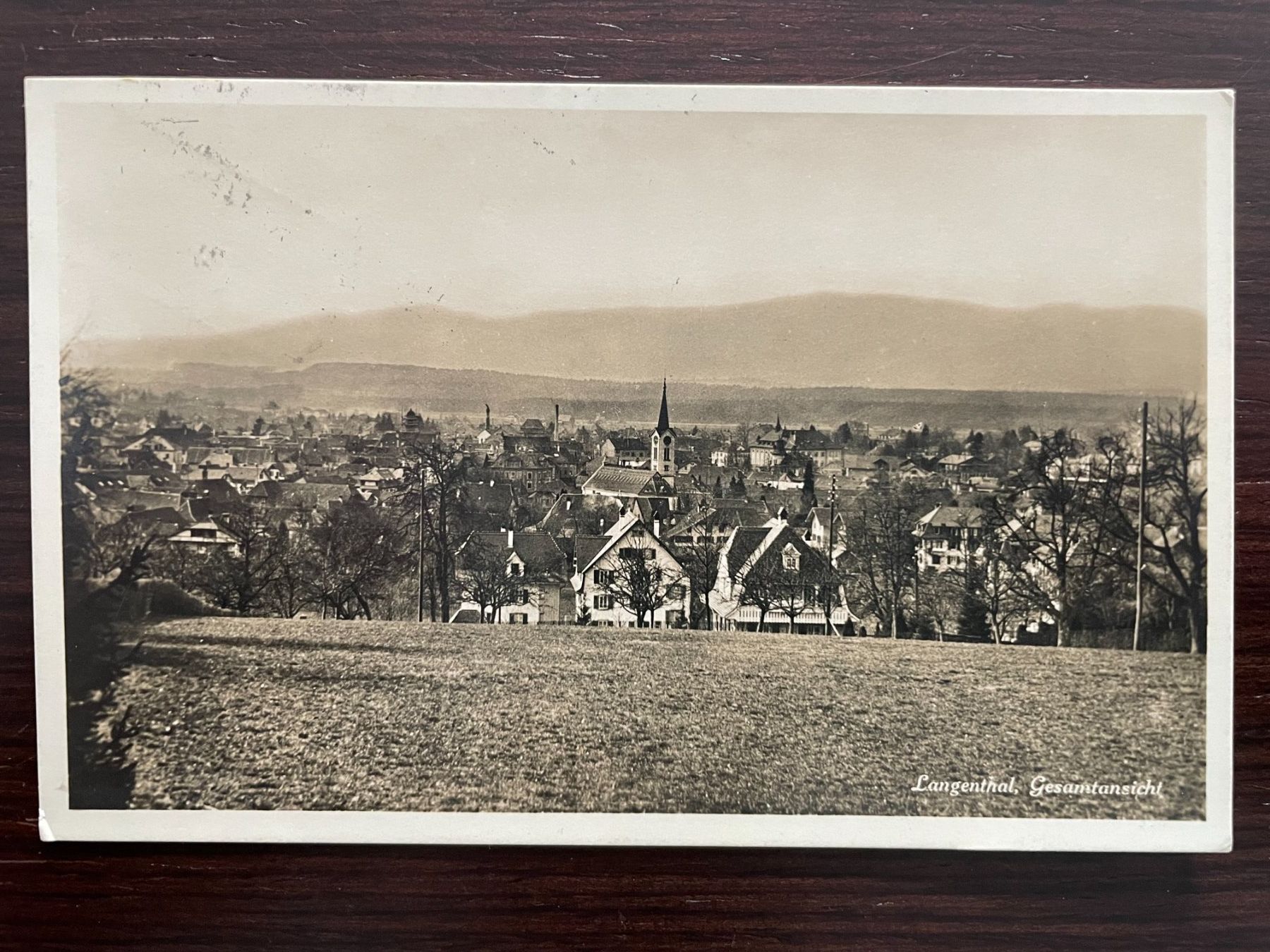 Cartoline postali: LANGENTHAL Gesamtansicht, Bahnpoststempel – Usato da Wald ZH venduto da TLILEF