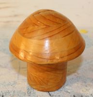 Holz Pilz Spardose, Handgemacht, Vintage, Deko Pilz