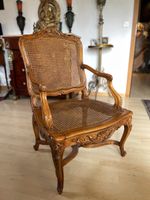 Jugendstil Sessel mit geflecht Louis XV ca 1890er