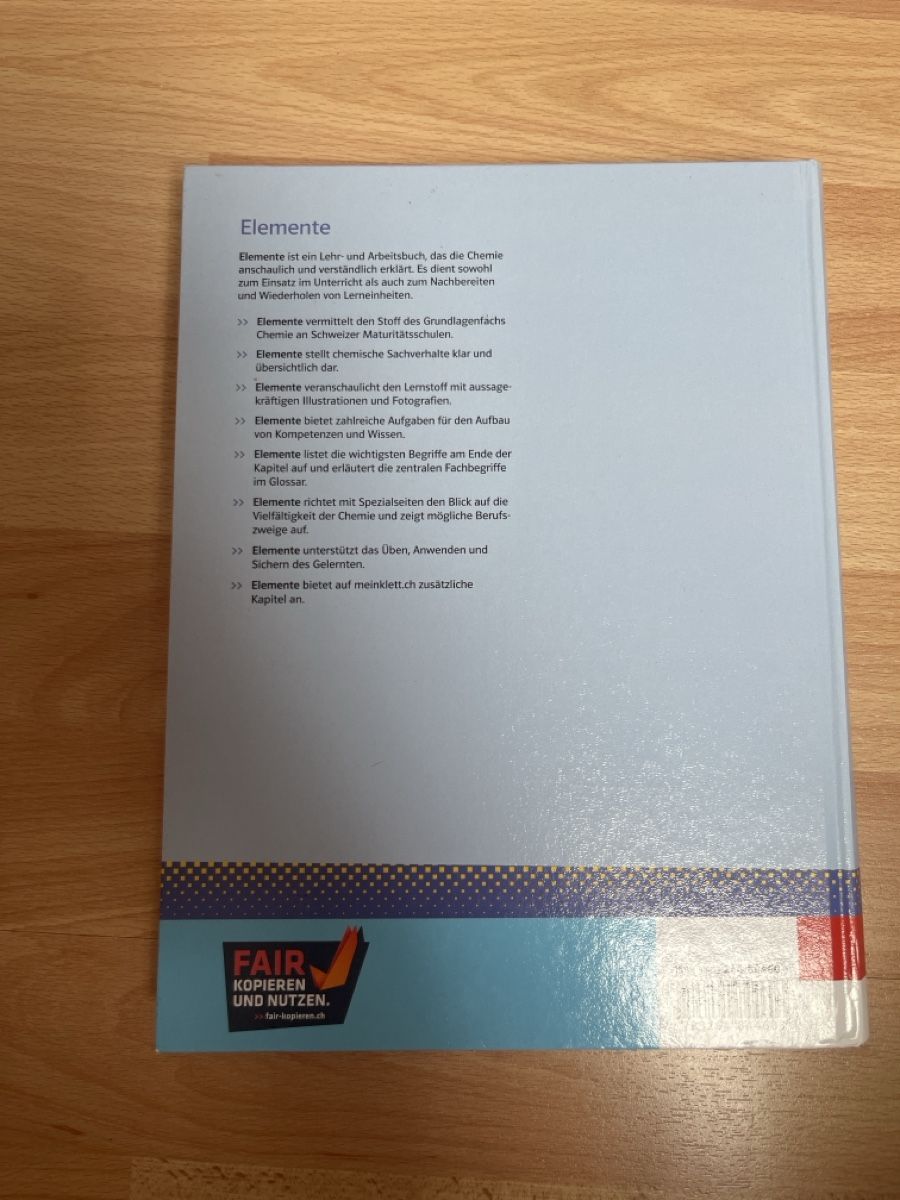 Bücher: Elemente - Grundlagen der Chemie  – Neu (gemäss Beschreibung) aus Müntschemier von leonie.3232 2