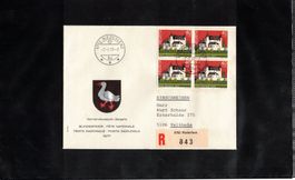 1977 Brief nach Veltheim 4er - Stempel 7.7.77