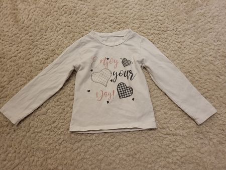 Langarmshirt mit Herzen "Enjoy your Day" Gr. 98