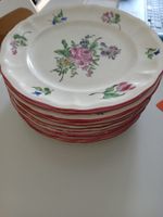 Tellersatz floral Muster 12 Stuck demi porcelaine luneville