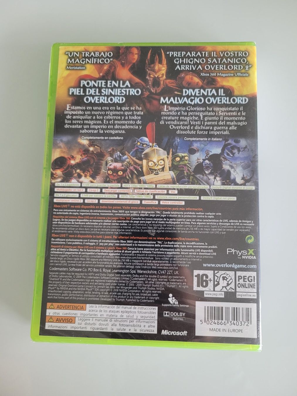 Giochi: Overlord 2 (XBox 360) – Nuovo e nell'imballaggio originale da Uezwil venduto da -Retrogames- 1