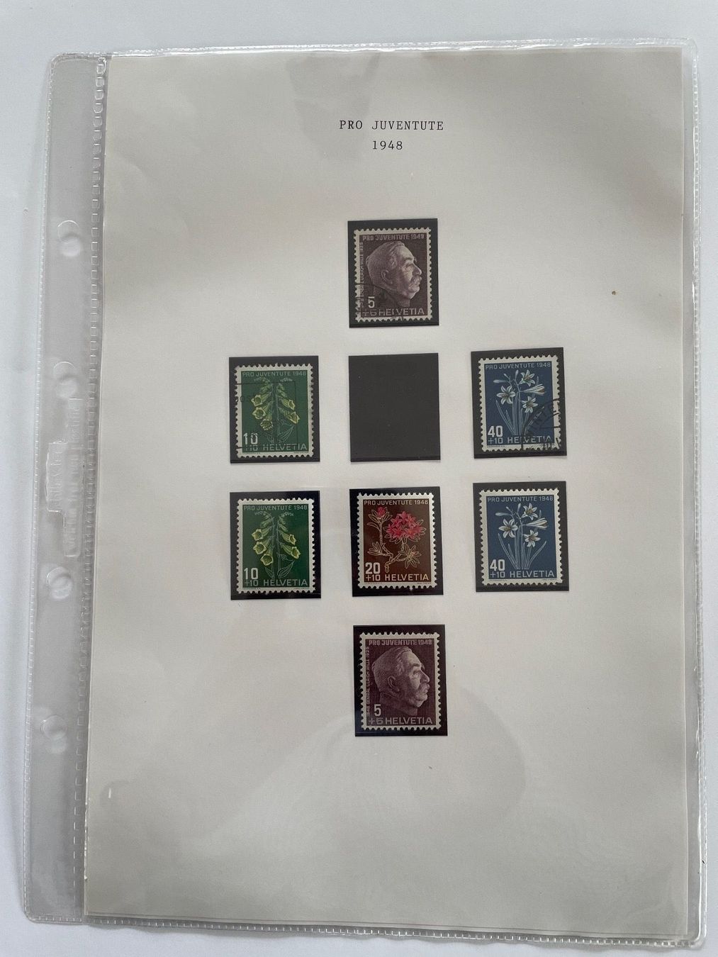 Tutti i francobolli: Antike Briefmarken Pro Juventute 1944 - 1952 – Usato da Adligenswil venduto da Treegarden 4