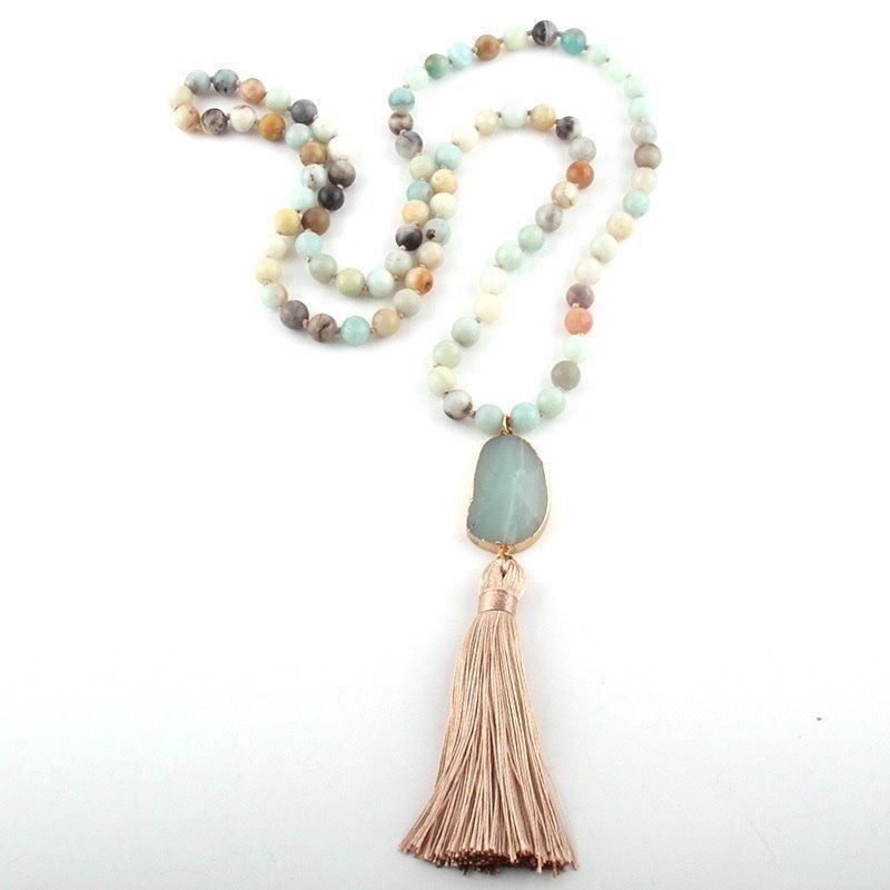 Ketten: Halskette Lariat Boho-Style Amazonit NEU – Neu und originalverpackt aus Lachen SZ von Luxolino