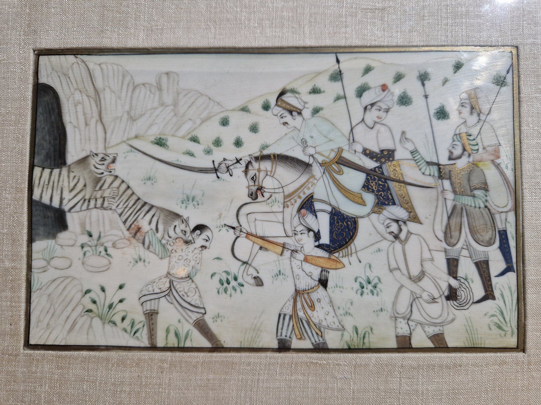 Dipinti: Tiger Jagdszene Indisch – Usato da Seedorf BE venduto da Stibutz 3
