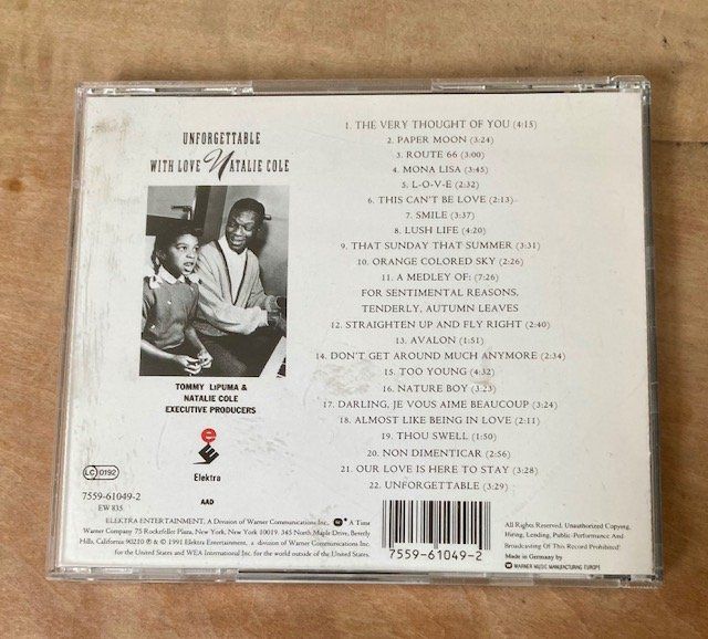 CD: Unforgettable with LOVE Natalie Cole – Usato da Dürnten venduto da Scheidegg32 1