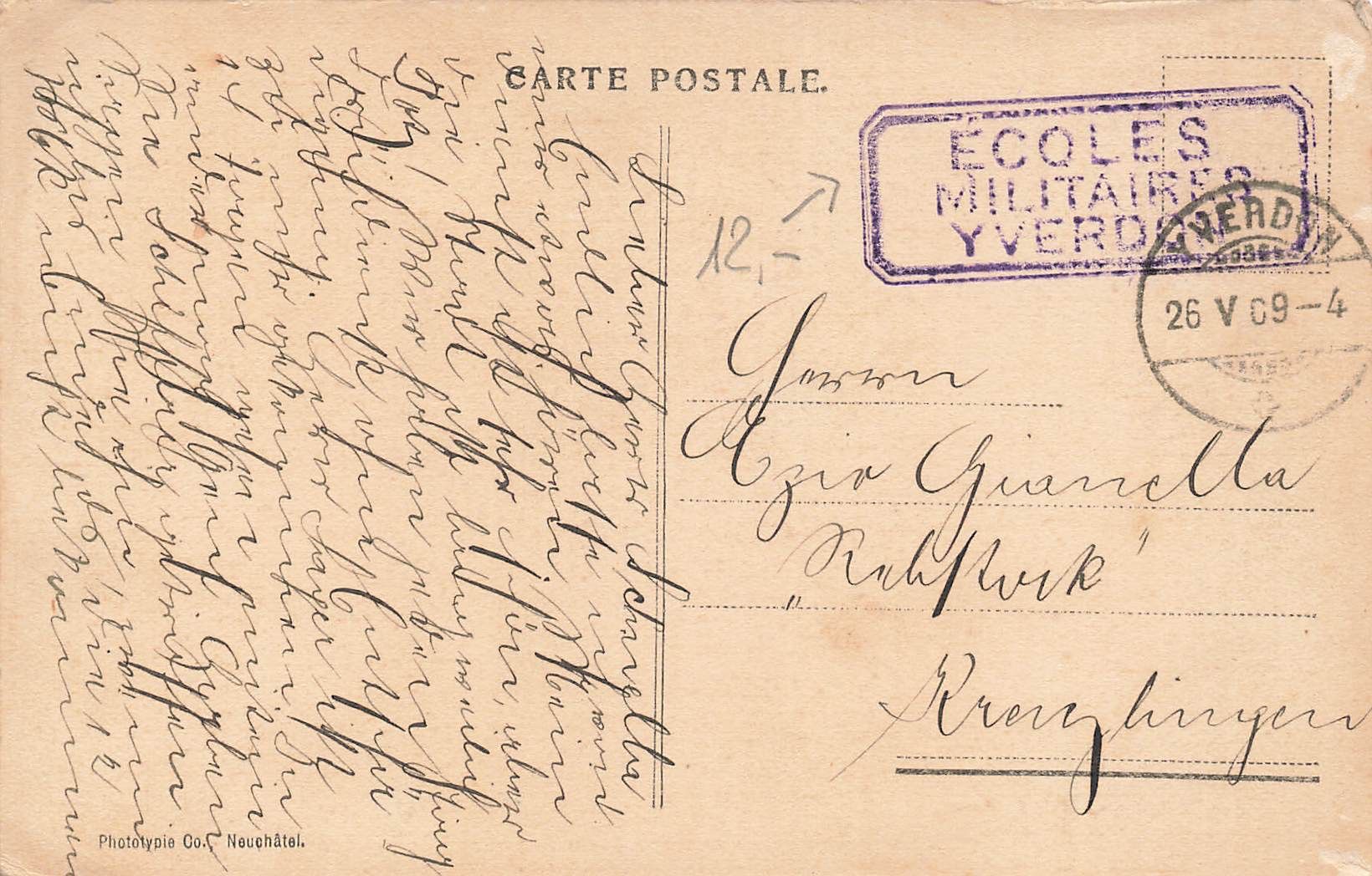 Cartoline postali: Yverdon VD Bahnhof belebt – Usato da Biasca venduto da Blenio71 1