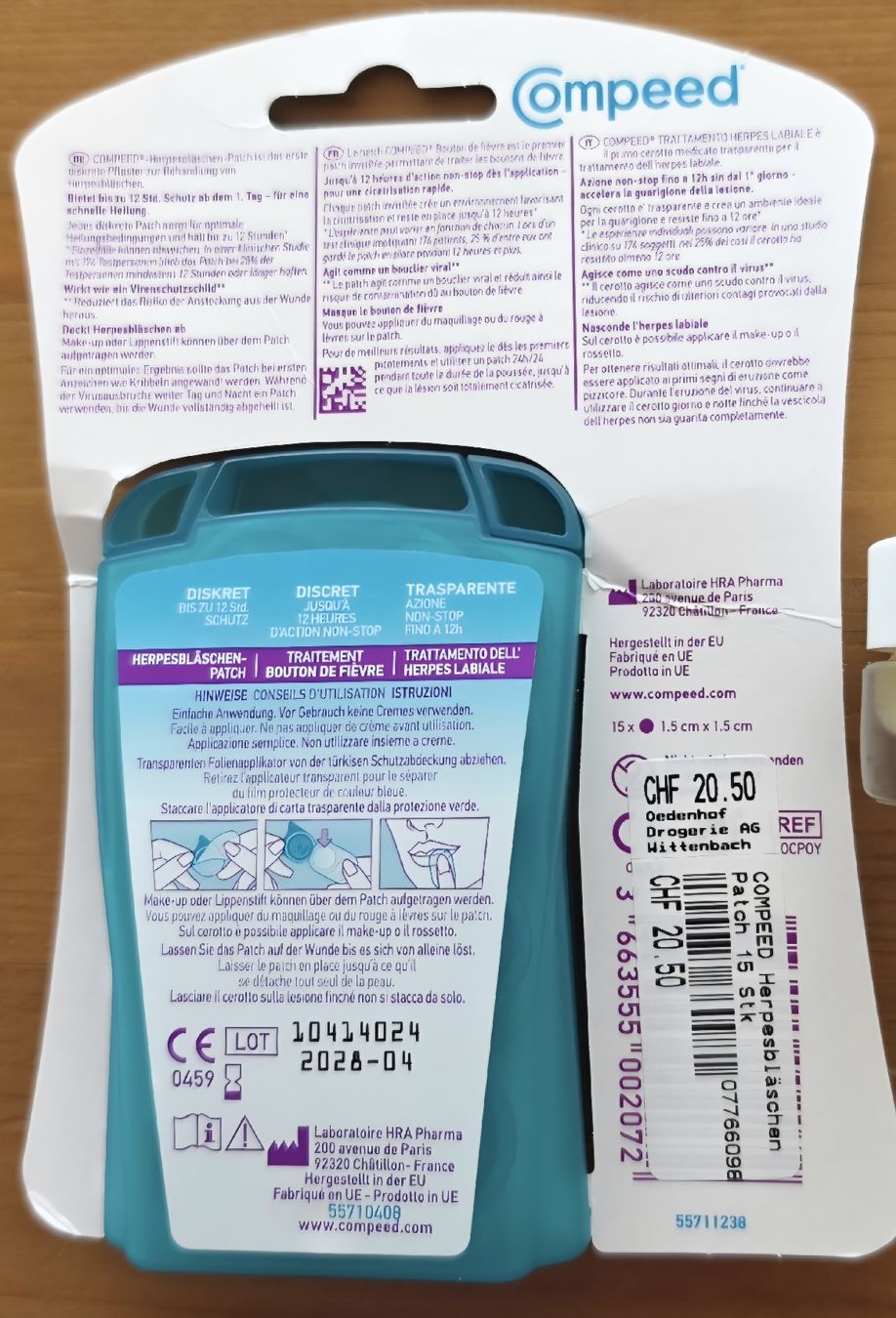 Sticker: Compeed Herpes Patch, neu & geöffnet, 15 Stk., noch 12x – Nuovo (secondo la descrizione) da Wittenbach venduto da Handfest 1