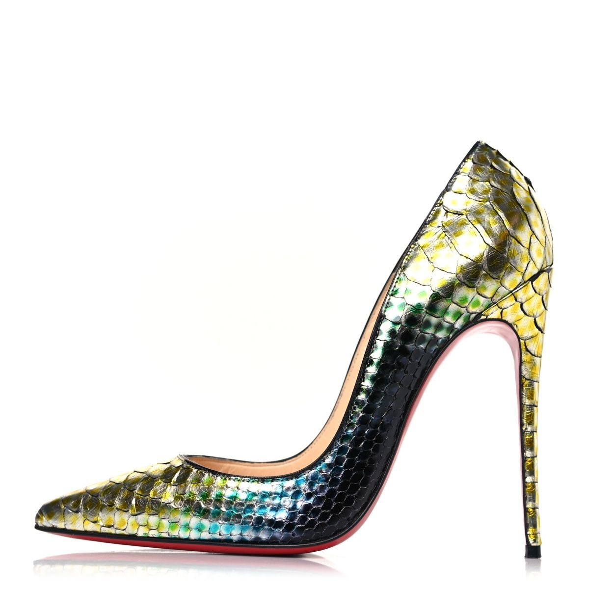 Christian Louboutin Scarpe da donna: Christian Louboutin So Kate 120 Metallic Python Aquar. 40.5 – Usato da Luzern venduto da Antiquesonline