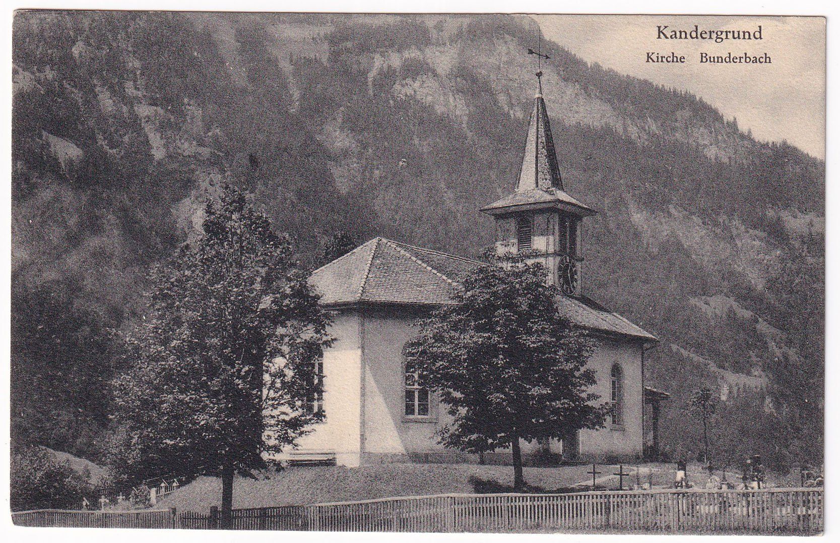 Ansichtskarten: Kandergrund Kirche Bunderbach – Gebraucht aus Cormoret von Pascalll2001