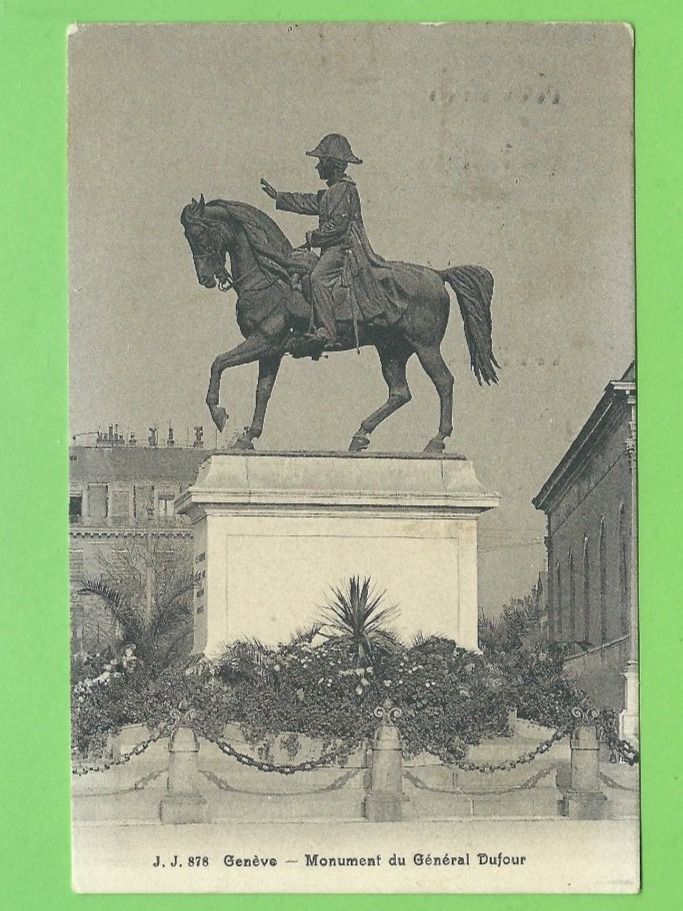 Cartes postales: Genève - Monument du Général Dufour – D'occasion à Zürich par t24_de
