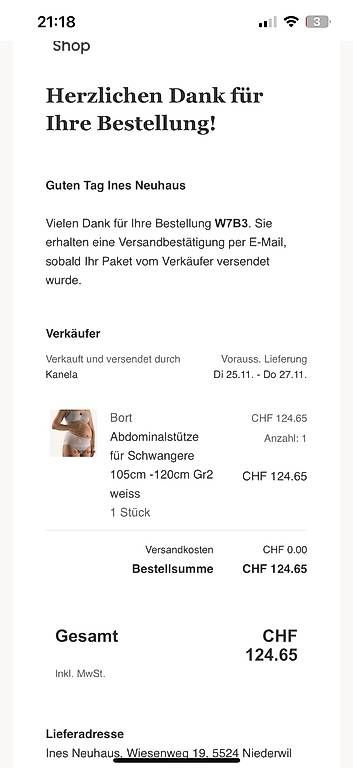 Gürtel: Stützgurt Bauchband Bauchgurt Bort – Neu und originalverpackt aus Niederwil AG von Aloha32 2