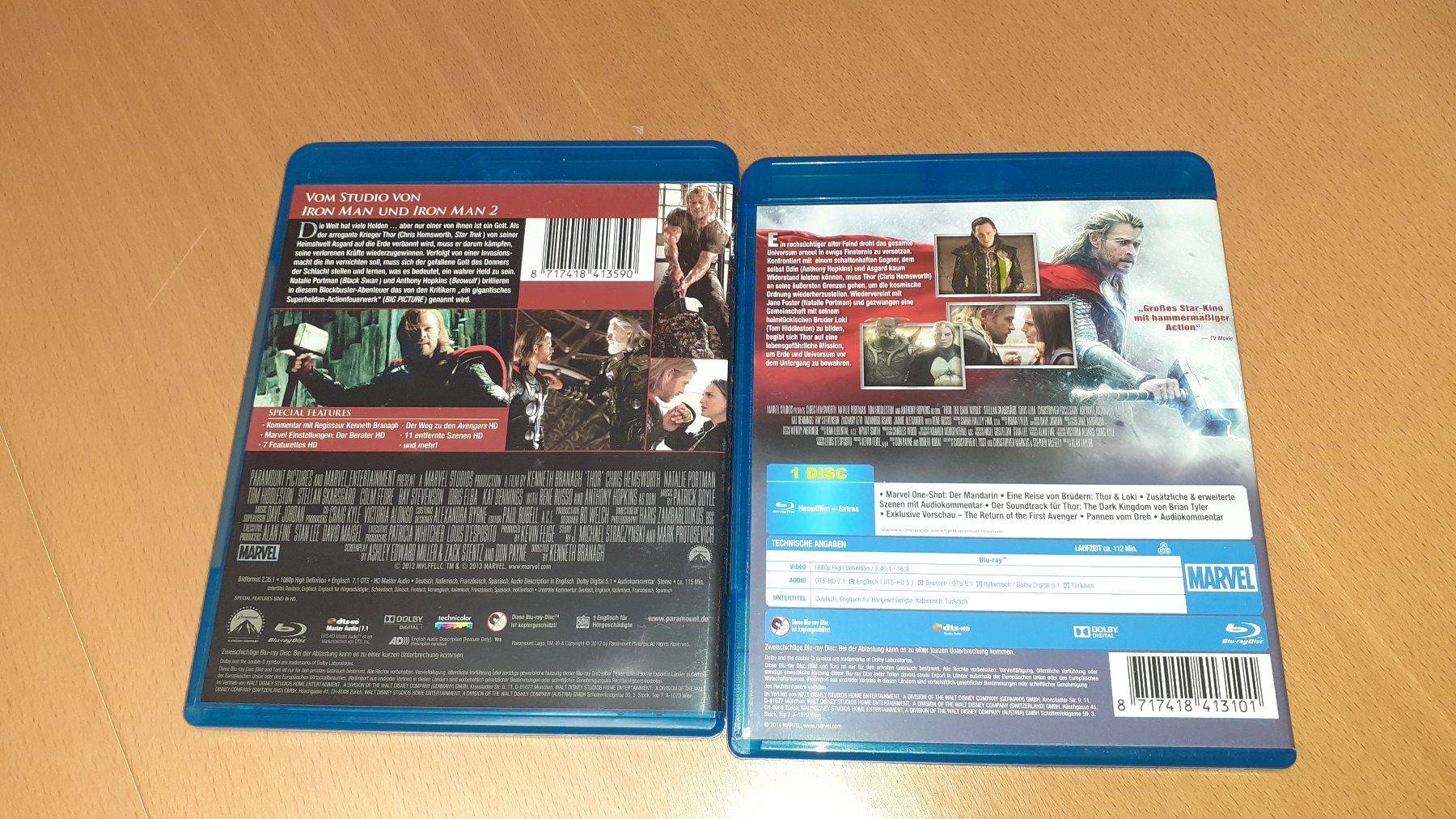 Tutti i DVDs: Marvel's Thor 1 & 2 Blu-Ray – Usato da Linthal venduto da Luther 3