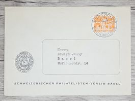 CL01 Enveloppe + Timbre Suisse 1950