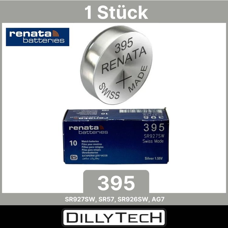 Caricatori & Batterie: Renata 395 Box, SR927SW Knopfzellenbatterie - 1 Stk. – Nuovo e nell'imballaggio originale da Erlenbach ZH venduto da DillyTecH
