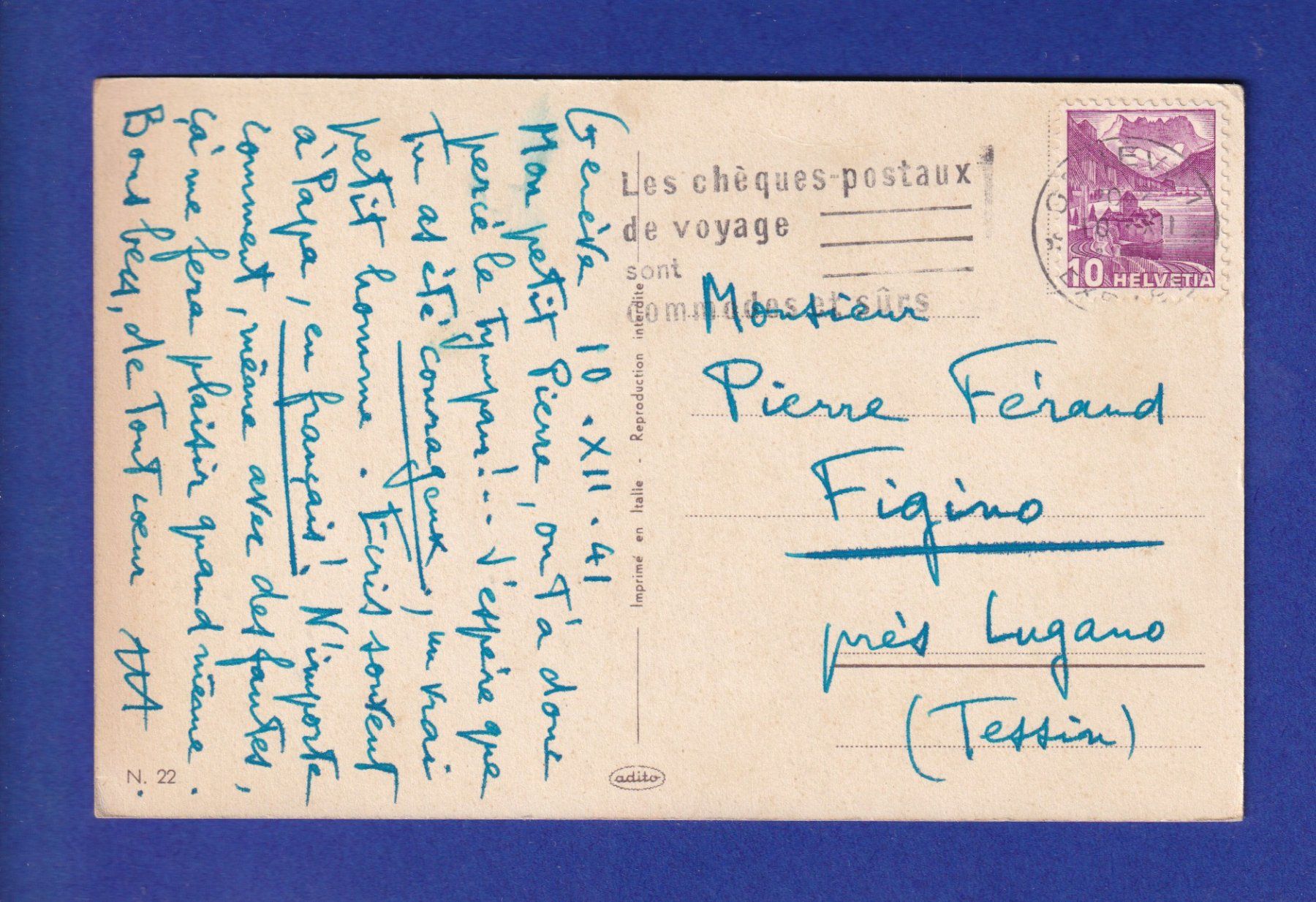 Cartoline postali: ENFANT - Garçons à ski – Usato da Pully venduto da nicecards-shop 1