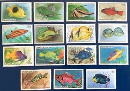 1986 Bahamas Fische **  Yvert  Kat.n  602-616