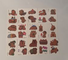 Capybara Aufkleber Set, Süss für Scrapbooking!