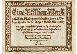 Freiburg Breisgau 1 Mil.Mark 25.08.1923 SS++