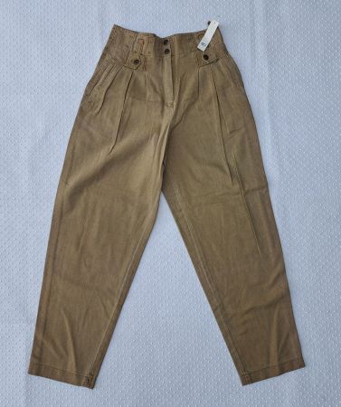 NEU! Trendige High-Waist Hose, Khaki, Retro, Vintage