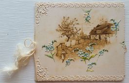 Glückwunschkarte geprägt (IV), um 1900