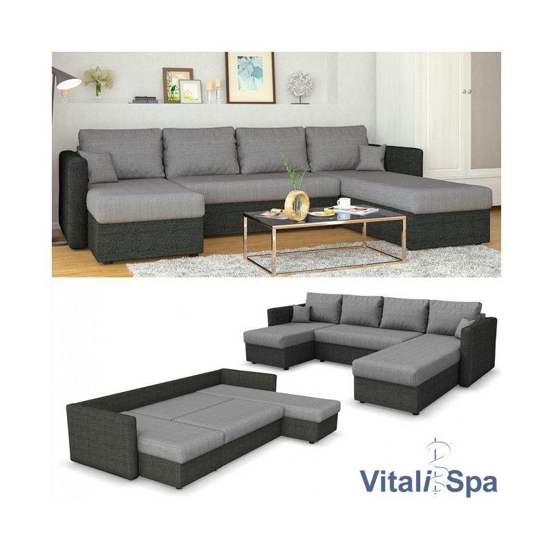 Divani: Wohnlandschaft mit Schlaffunktion - Grau/Anthrazit – Nuovo e nell'imballaggio originale da Wallenwil venduto da toesstal-vertrieb