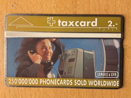 Taxcard 109E_43413 Landis & Gyr, 2. Auflage 150 Ex ungebr.