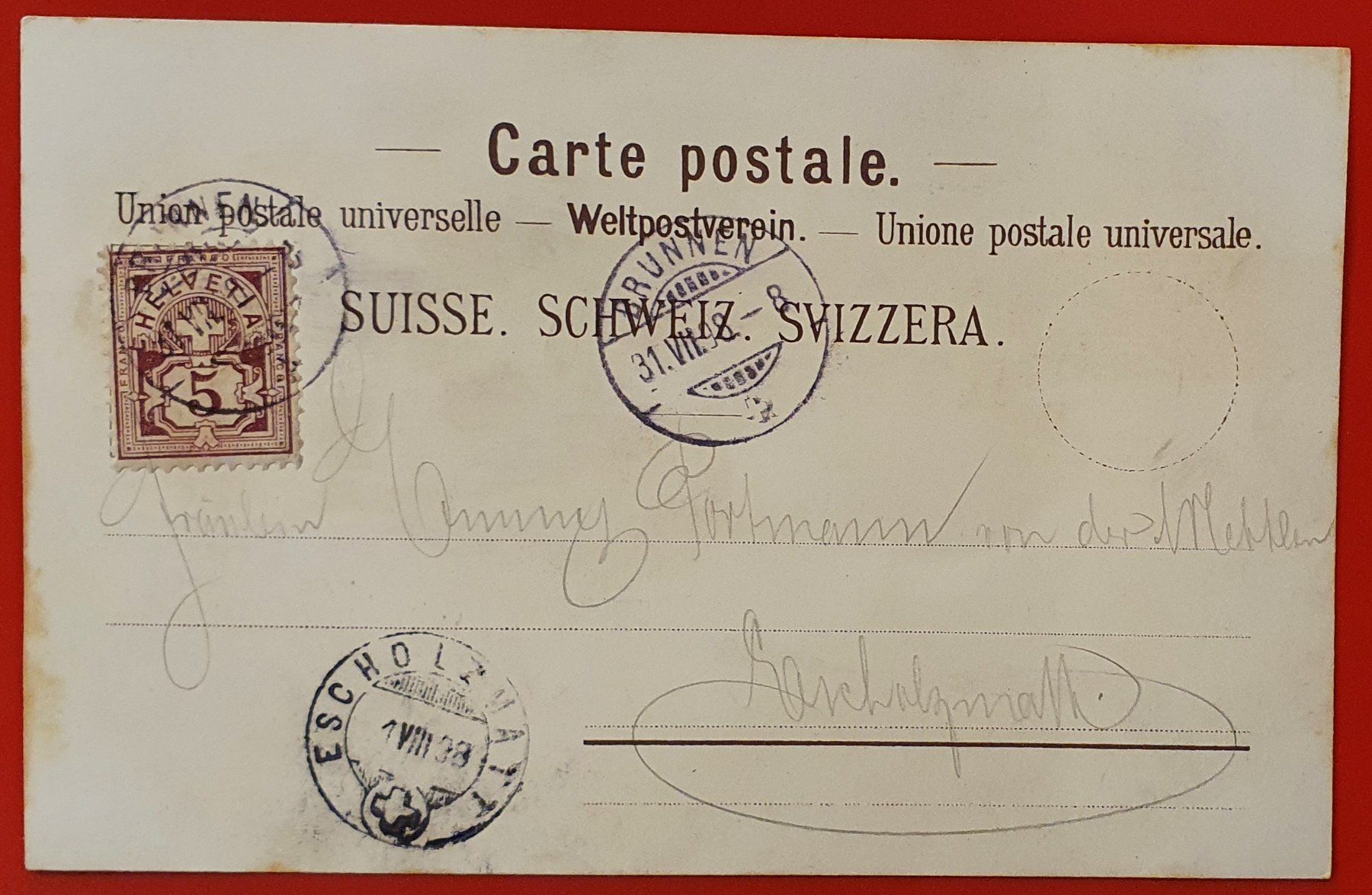 Cartoline postali: Gruss aus Brunnen 1898 – Usato da Kreuzlingen venduto da Rschweiz1 1